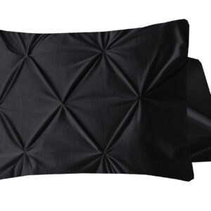 Velvet Pintuck 2pack kussenslopen Zwart 60 x 70