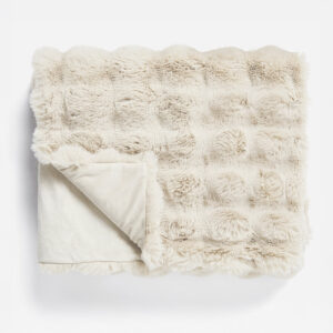 Pom Rabbit Fur plaid Beige 240 x 200