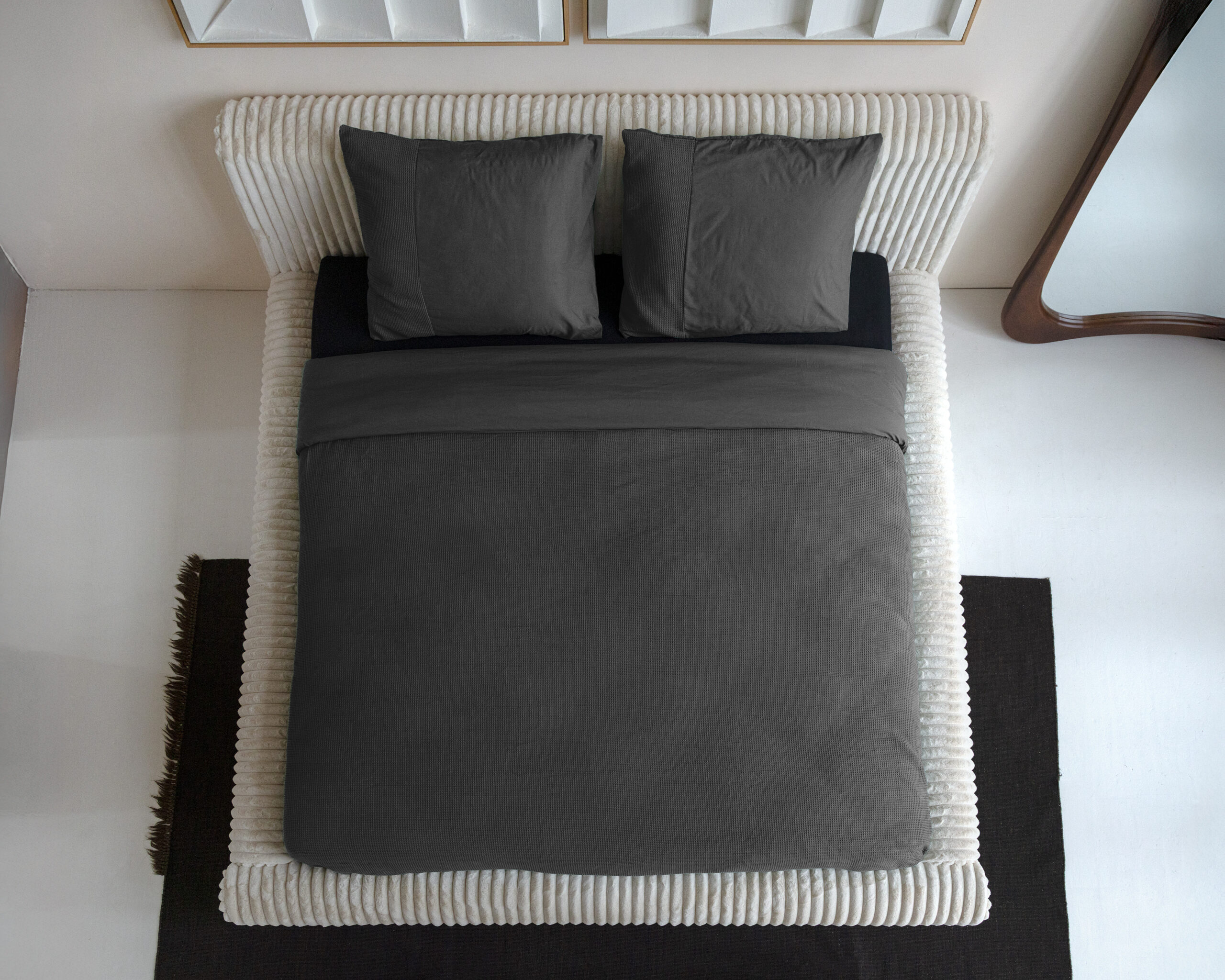 Waffle Antraciet 260 x 200/260