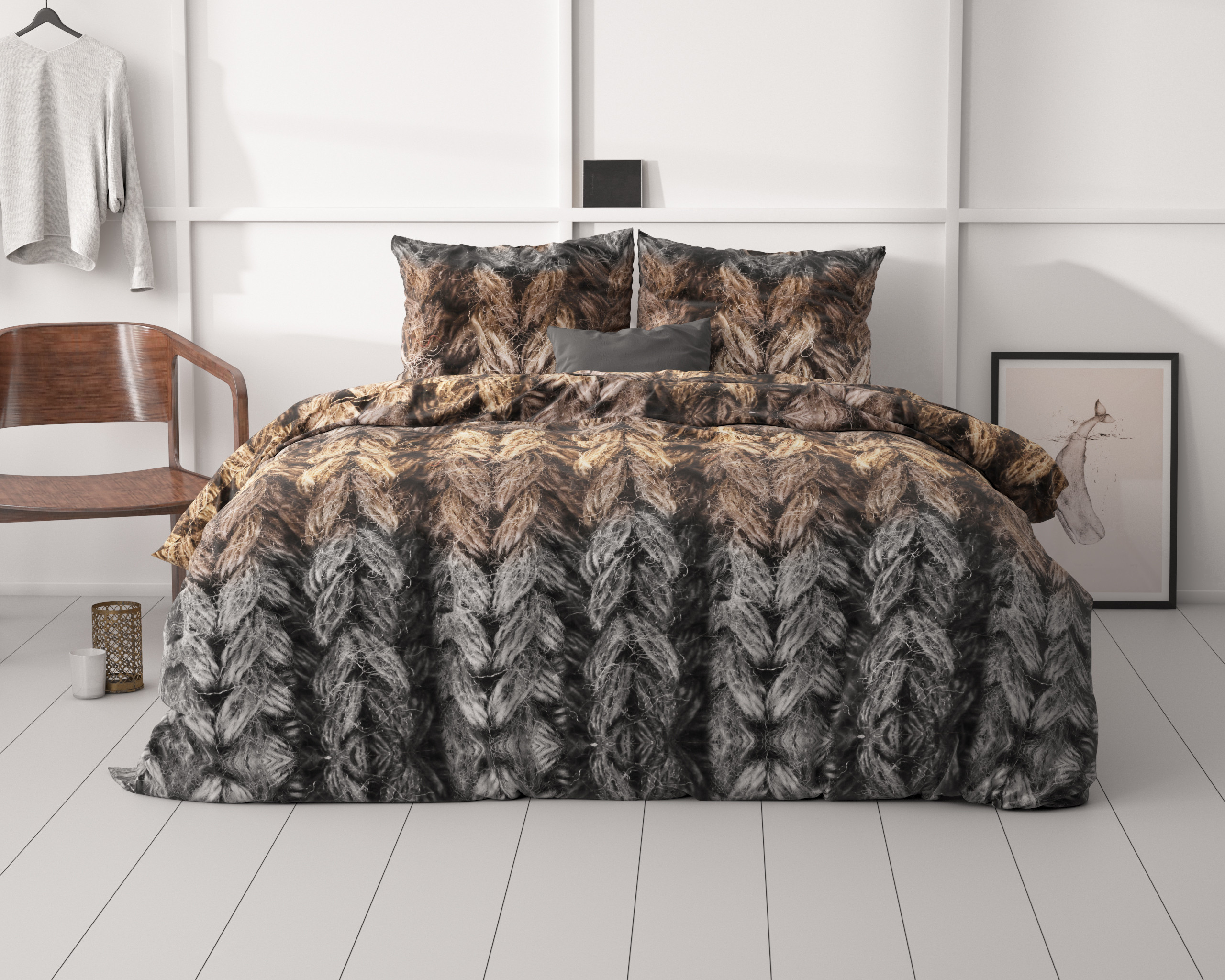 Trendy knits Bruin 200 x 200/220