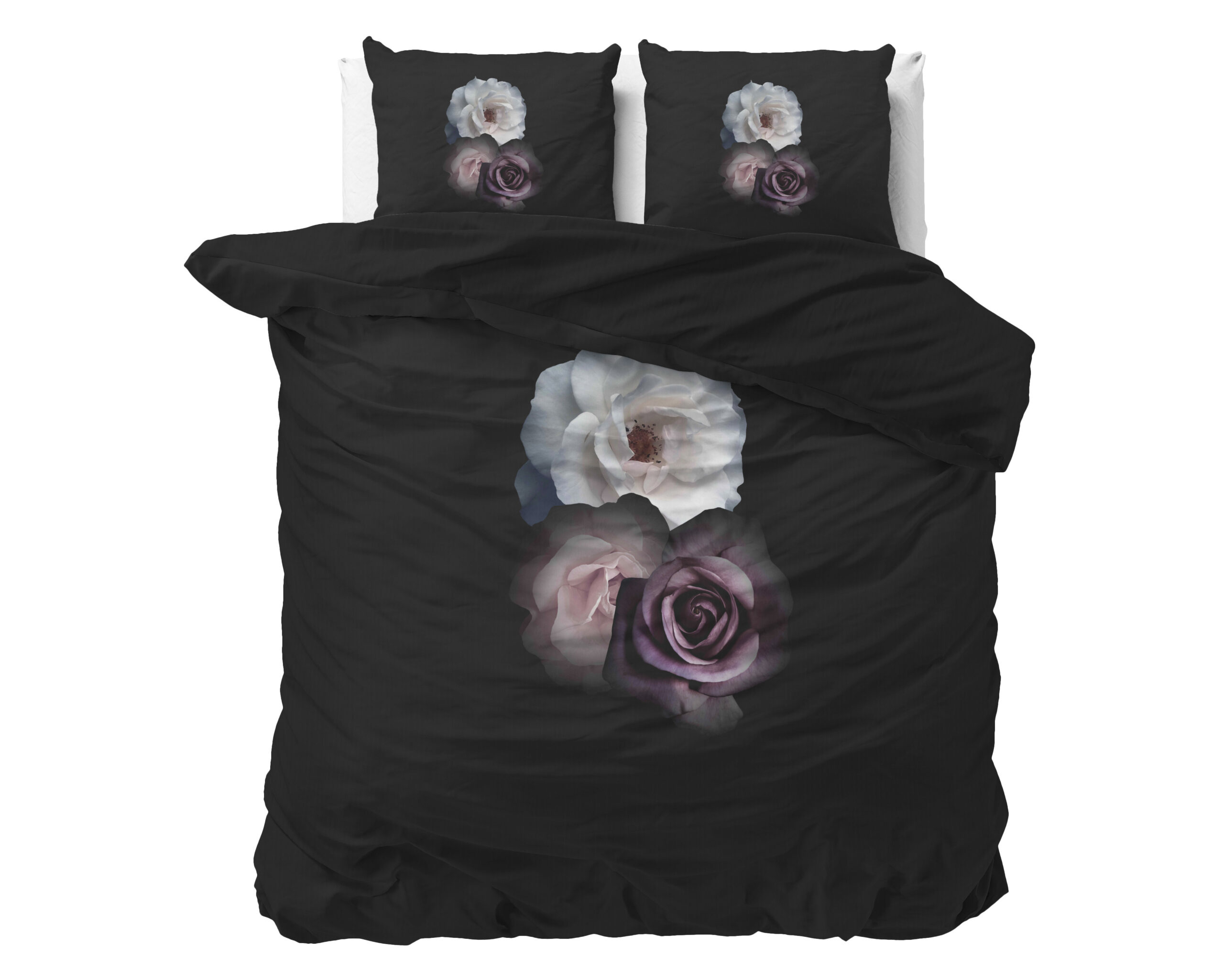 Deep Flowers Zwart 240 x 200/220