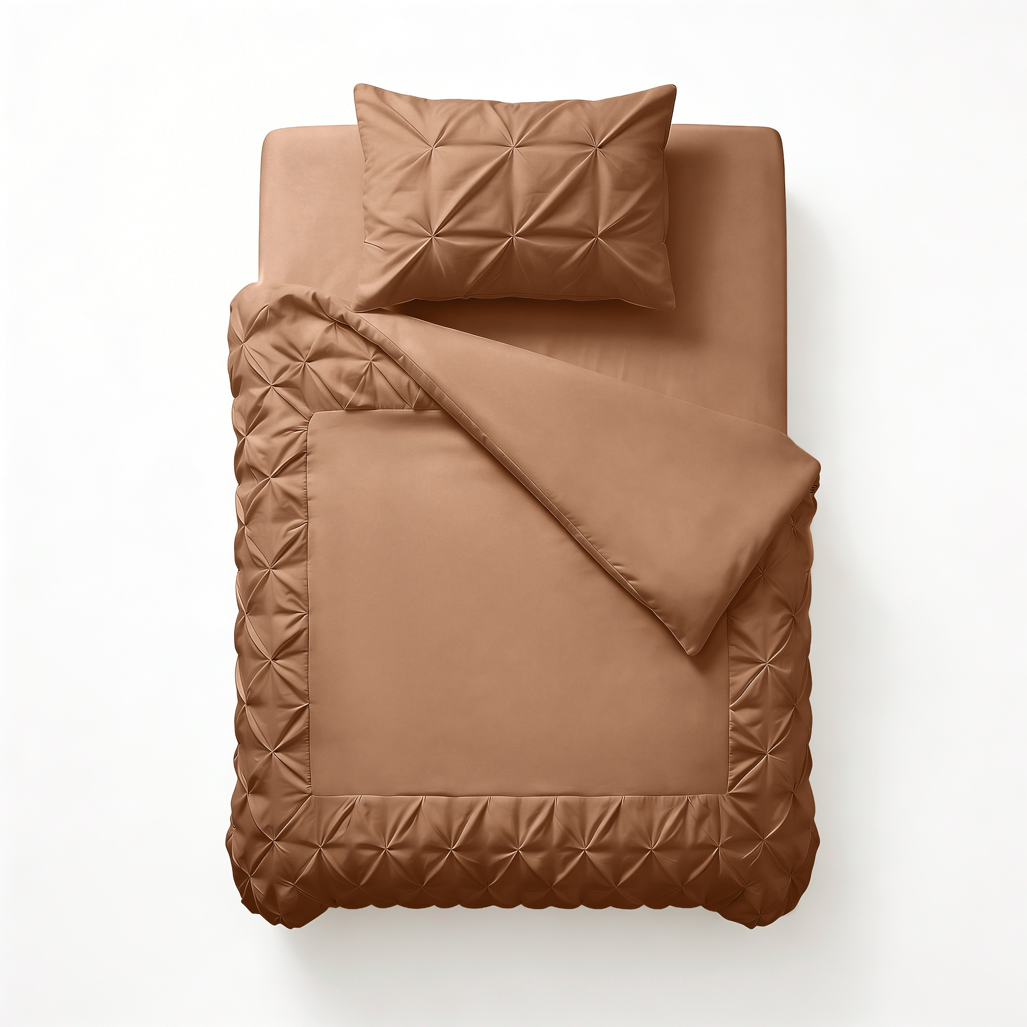 Border Pintuck Mocha Moose 140 x 200/220