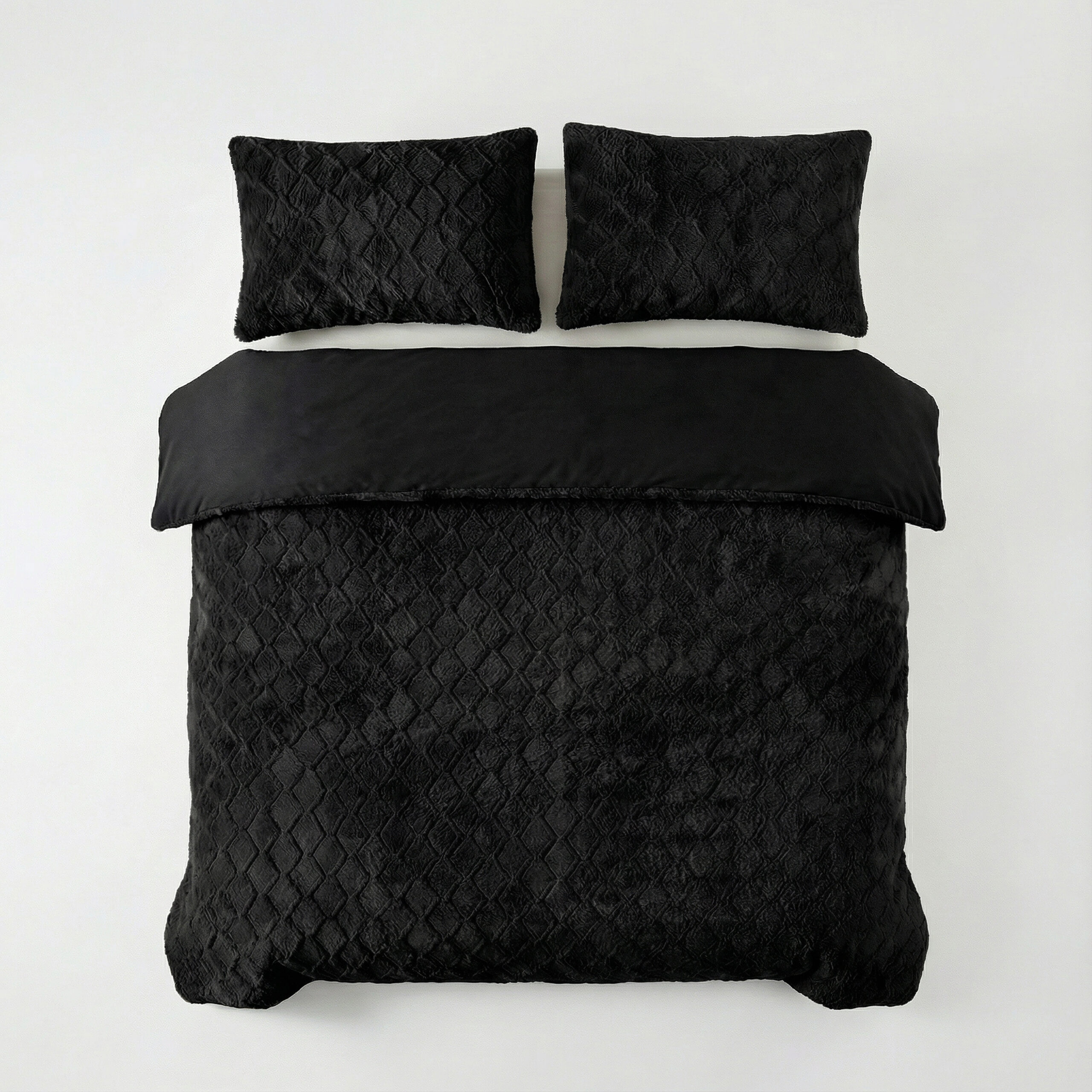 Faux Fur Syon Zwart 200 x 200/220