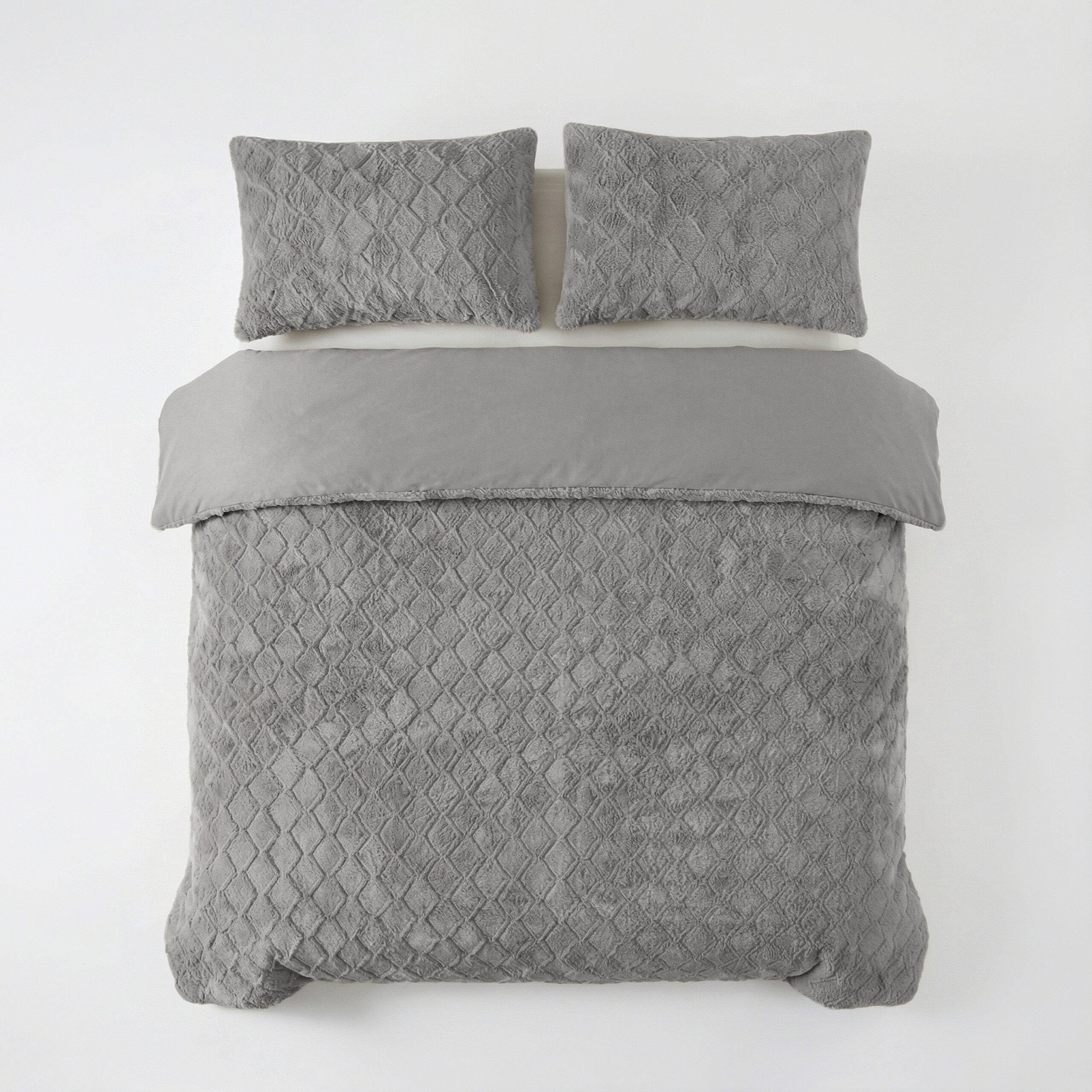 Faux Fur Syon Grijs 200 x 200/220