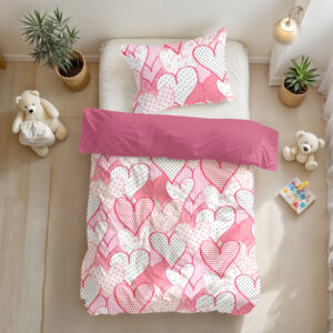 Hearts love Roze 140 x 200/220 afbeelding 3