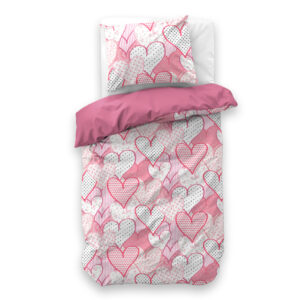Hearts love Roze 140 x 200/220 afbeelding 2