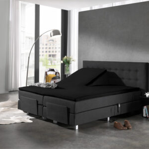 Splittopper Jersey Hoeslaken Zwart 140 x 200 afbeelding 3