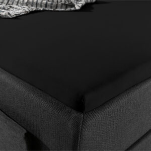 Splittopper Jersey Hoeslaken Zwart 140 x 200 afbeelding 4