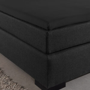 Jersey Topper Hoeslaken Zwart 190/200 x 200/220 afbeelding 5