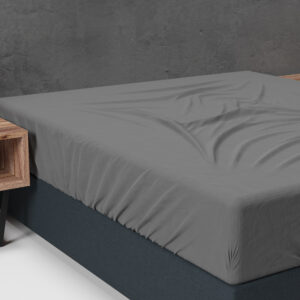 Flanel Basic Hoeslaken Antraciet 90 x 200 afbeelding 3