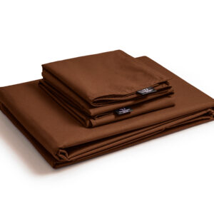 Egyptisch Katoen Uni Dekbedovertrek Bruin 200 x 200/260 afbeelding 3