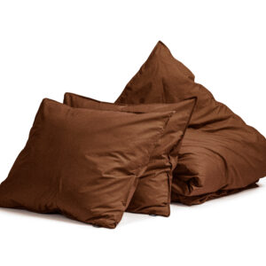Egyptisch Katoen Uni Dekbedovertrek Bruin 200 x 200/260 afbeelding 5