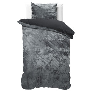 Crushed Velvet Cotton Volcanic Antraciet 140 x 220 afbeelding 3