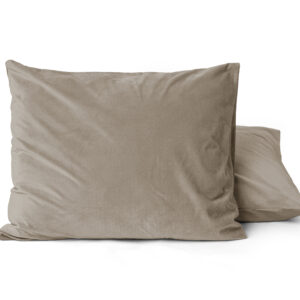 Velvet 2 in 1 kussenslopen Taupe 60 x 70 afbeelding 2