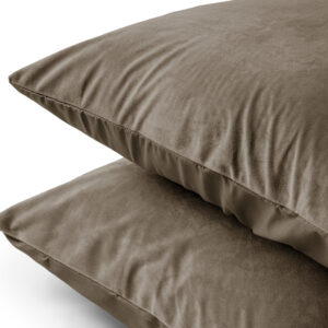 Velvet 2 in 1 kussenslopen Taupe 60 x 70 afbeelding 3