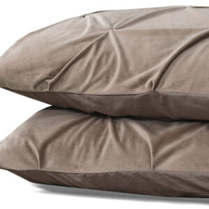 Velvet Pintuck 2pack kussenslopen Taupe 60 x 70 afbeelding 2