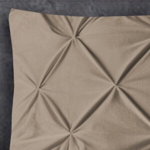 Velvet Pintuck 2pack kussenslopen Taupe 60 x 70 afbeelding 3